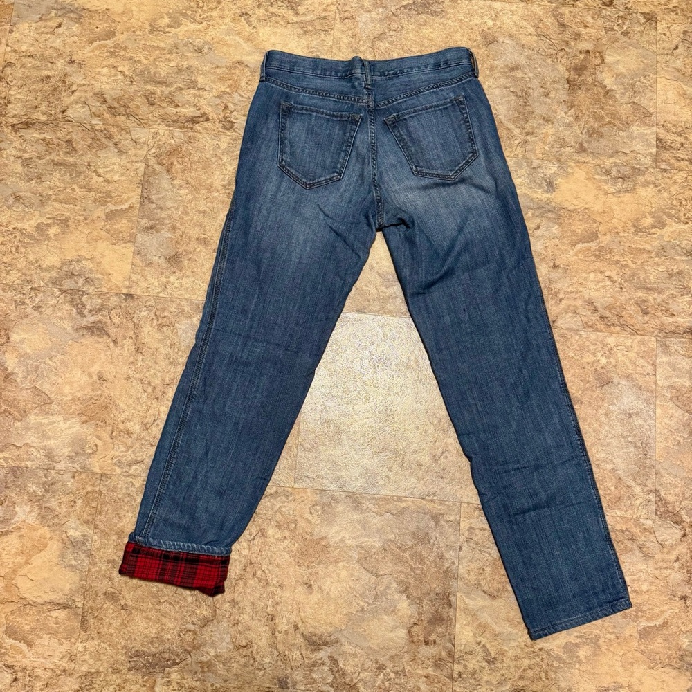Eddie Bauer Buffalo Plaid Flannel lined Boyfriend Jean Size 2 - Picture 4 of 7